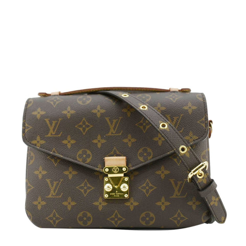 LOUIS VUITTON Metis Pochette Monogram Canvas Crossbody Bag Brown