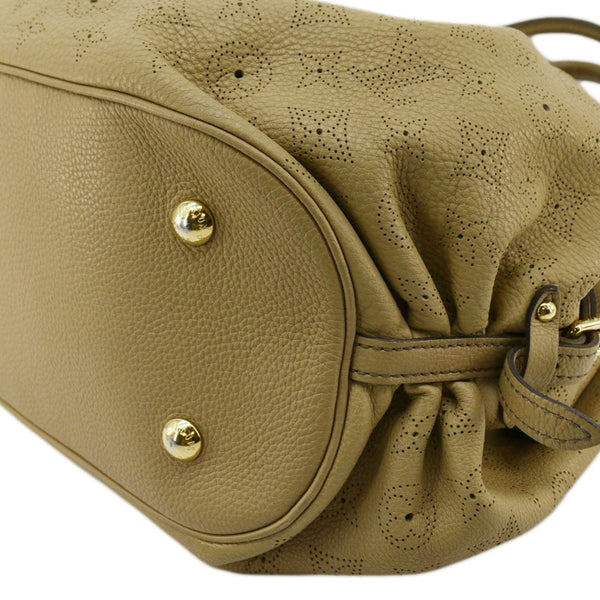 LOUIS VUITTON Solar Large Mahina Leather Hobo Bag Beige