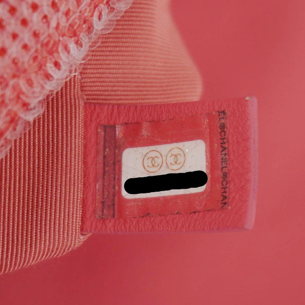 CHANEL 19 Medium Flap Quilted Sequin Shoulder Bag Hot Pink