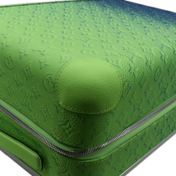 LOUIS VUITTON Illusion Horizon 55 Monogram Taurillon Leather Rolling Suitcase Green