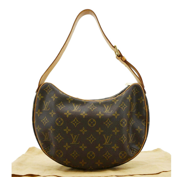 LOUIS VUITTON Croissant MM Monogram Canvas Shoulder Bag Brown