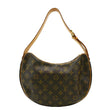 LOUIS VUITTON Croissant MM Monogram Canvas Shoulder Bag Brown
