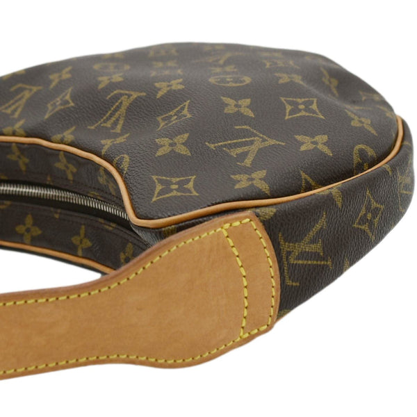 LOUIS VUITTON Croissant MM Monogram Canvas Shoulder Bag Brown