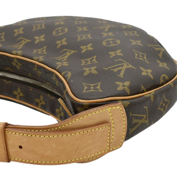 LOUIS VUITTON Croissant MM Monogram Canvas Shoulder Bag Brown