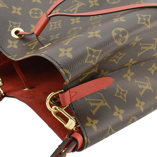 LOUIS VUITTON NeoNoe Monogram Canvas Red Shoulder Bag  inner look