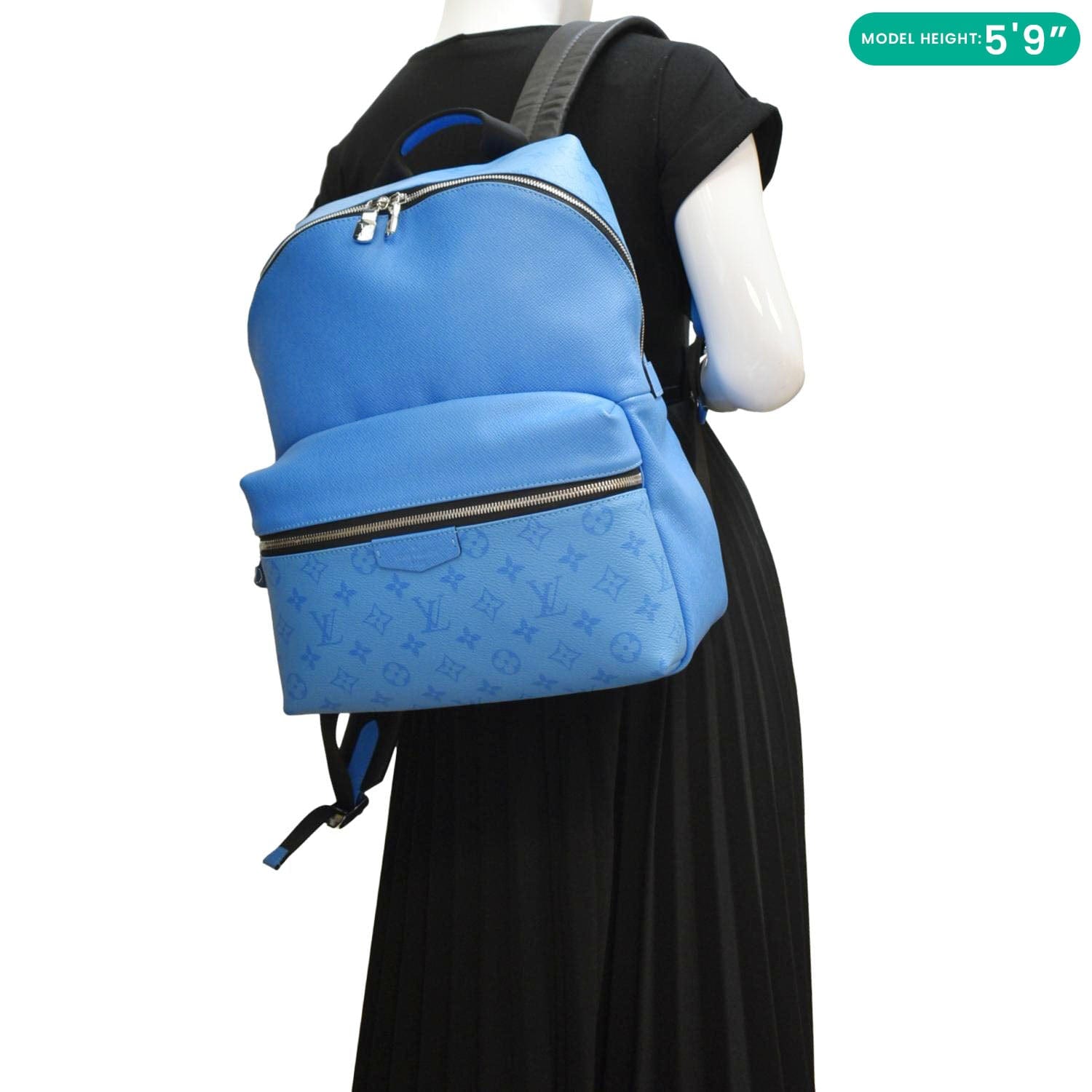 LOUIS VUITTON Taigarama PM Monogram Leather Blue Backpack