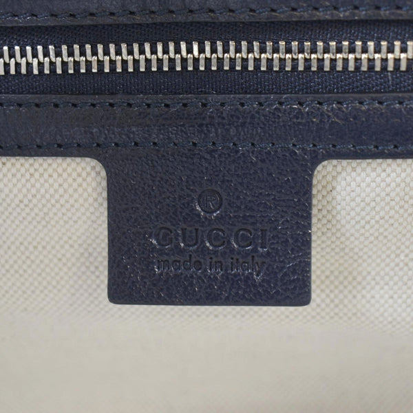 GUCCI Small Italian Matelasse Shoulder bag in Blue Leather with logo 