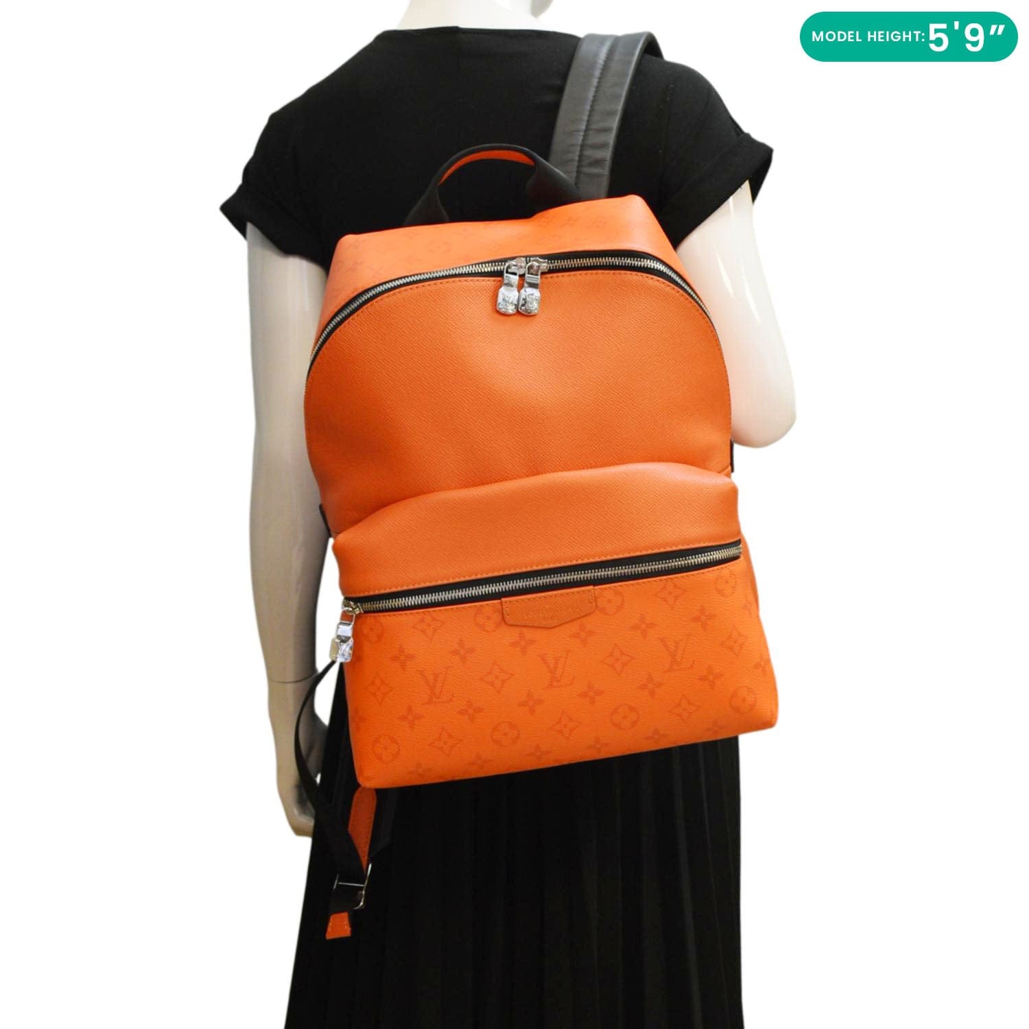 louis vuitton backpack for sale on craigslist orange county ca LOUIS VUITTON Discovery Monogram Leather Orange Backpack