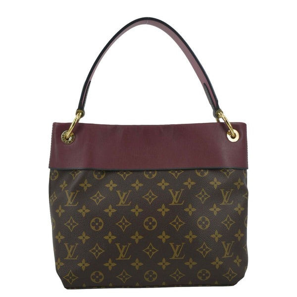 LOUIS VUITTON Tuileries Besace Leather Shoulder Bag Bruyere with full front