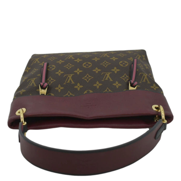 LOUIS VUITTON Tuileries Besace Leather Shoulder Bag Bruyere with side view