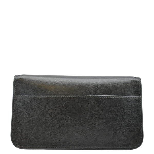 YVES SAINT LAURENT Phone Holder Monogram Smooth Leather Chain Crossbody Bag Black