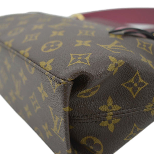 LOUIS VUITTON Tuileries Besace Leather Shoulder Bag Bruyere with lower right view