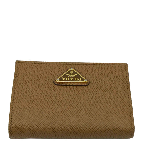 PRADA Small Saffiano Leather Wallet Light Brown