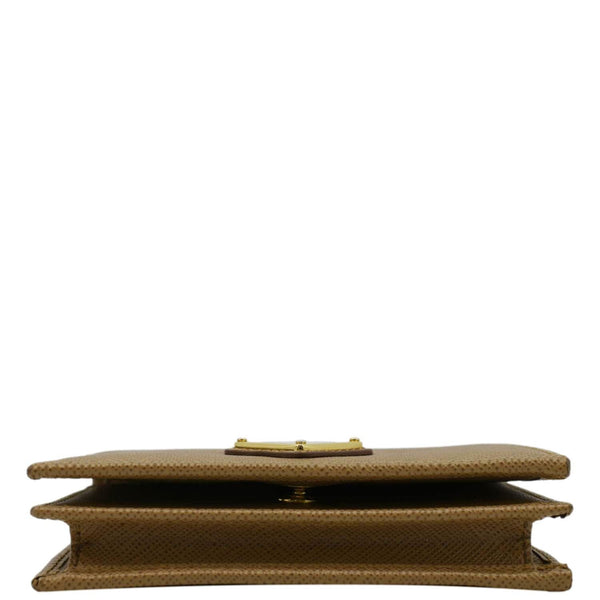 PRADA Small Saffiano Leather Wallet Light Brown