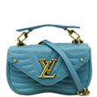 LOUIS VUITTON New Wave PM Leather Shoulder Bag Blue