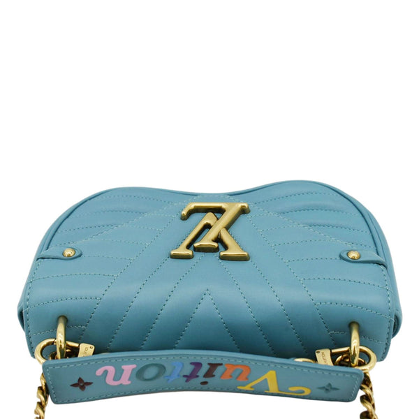 LOUIS VUITTON New Wave PM Leather Shoulder Bag Blue