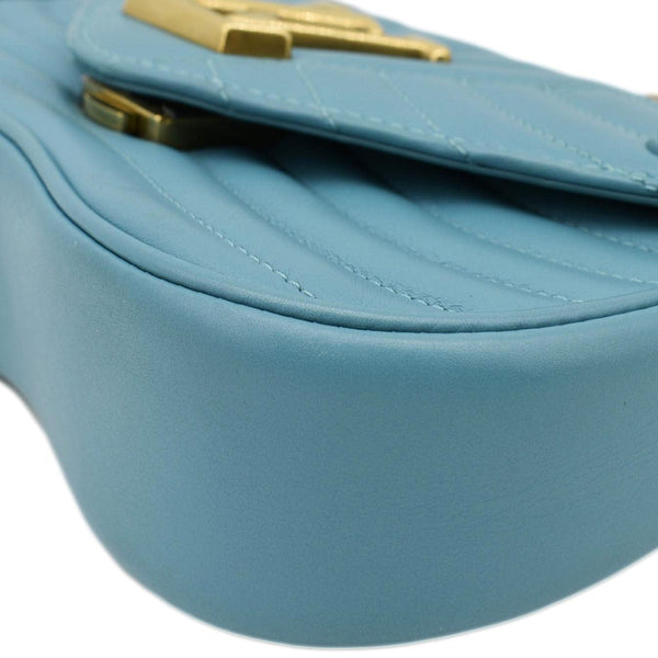 LOUIS VUITTON New Wave PM Leather Shoulder Bag Blue