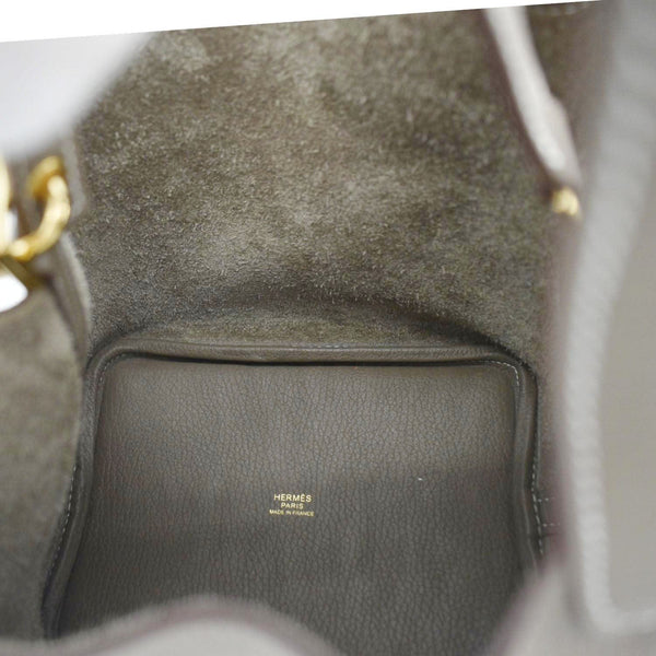 HERMES Picotin Lock 18 Taurillon Clemence Leather Hobo Bag Brown