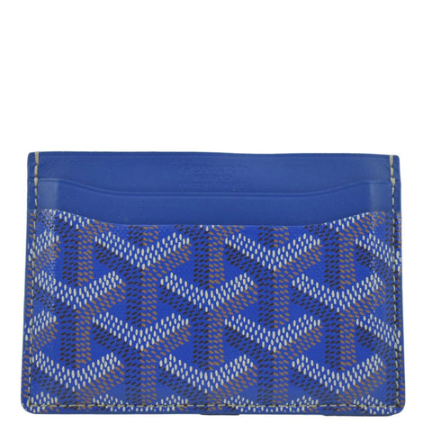 GOYARD Saint-Sulpice Card Holder Coated Canvas Wallet Blue
