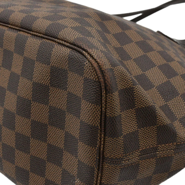 LOUIS VUITTON Neverfull MM Damier Ebene Shoulder Bag Brown
