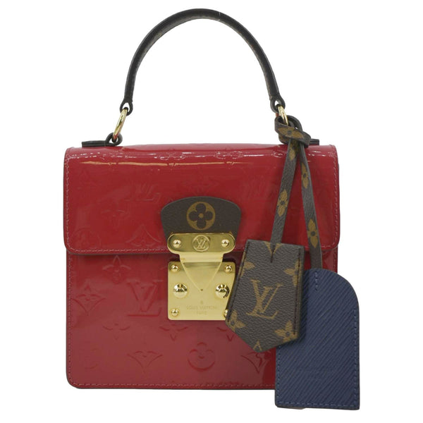 LOUIS VUITTON Spring Street Crossbody Bag red color with front view