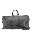LOUIS VUITTON Keepall Bandouliere 55 Monogram Eclipse Travel Bag Black