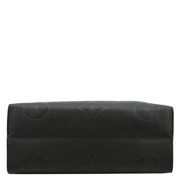 LOUIS VUITTON Onthego GM Monogram Empreinte Leather Tote Shoulder Bag Black