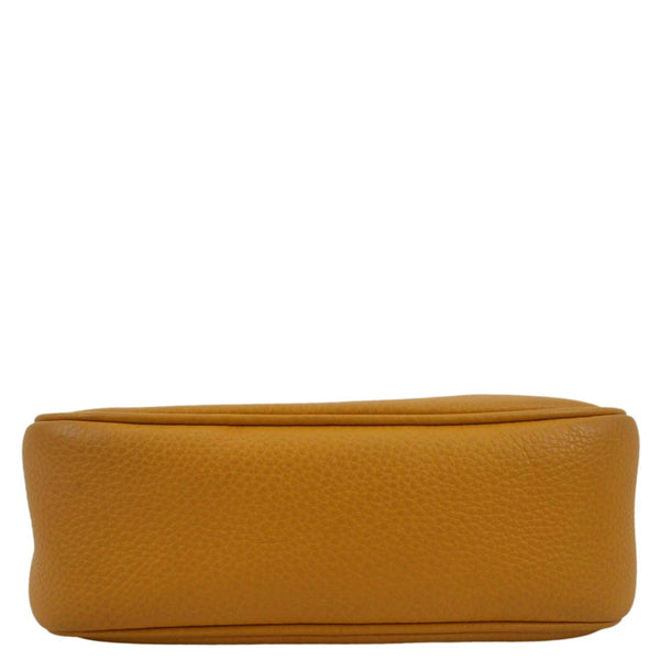 GUCCI Soho Disco Elegance: Leather Crossbody Bag Orange with lower view