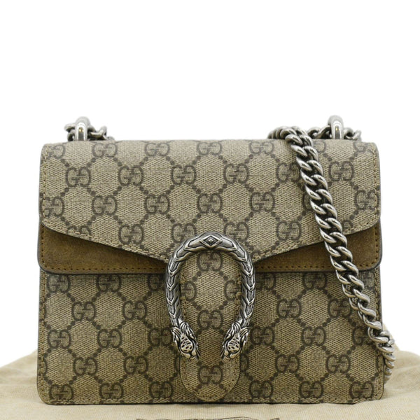 GUCCI Dionysus Mini GG Supreme Canvas Crossbody Bag Beige 421970