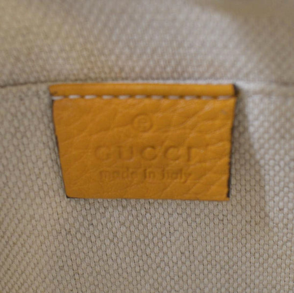  GUCCI Soho Disco Elegance: Leather Crossbody Bag Orange with logo 
