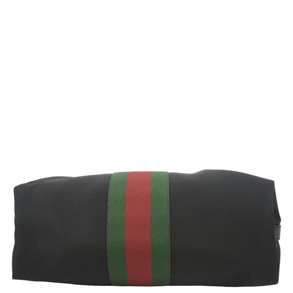 GUCCI Nylon Web Top Handle Shoulder Bag Black 630923