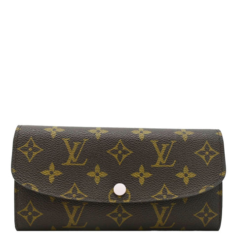LOUIS VUITTON Emilie Monogram Canvas Wallet Rose Ballerine