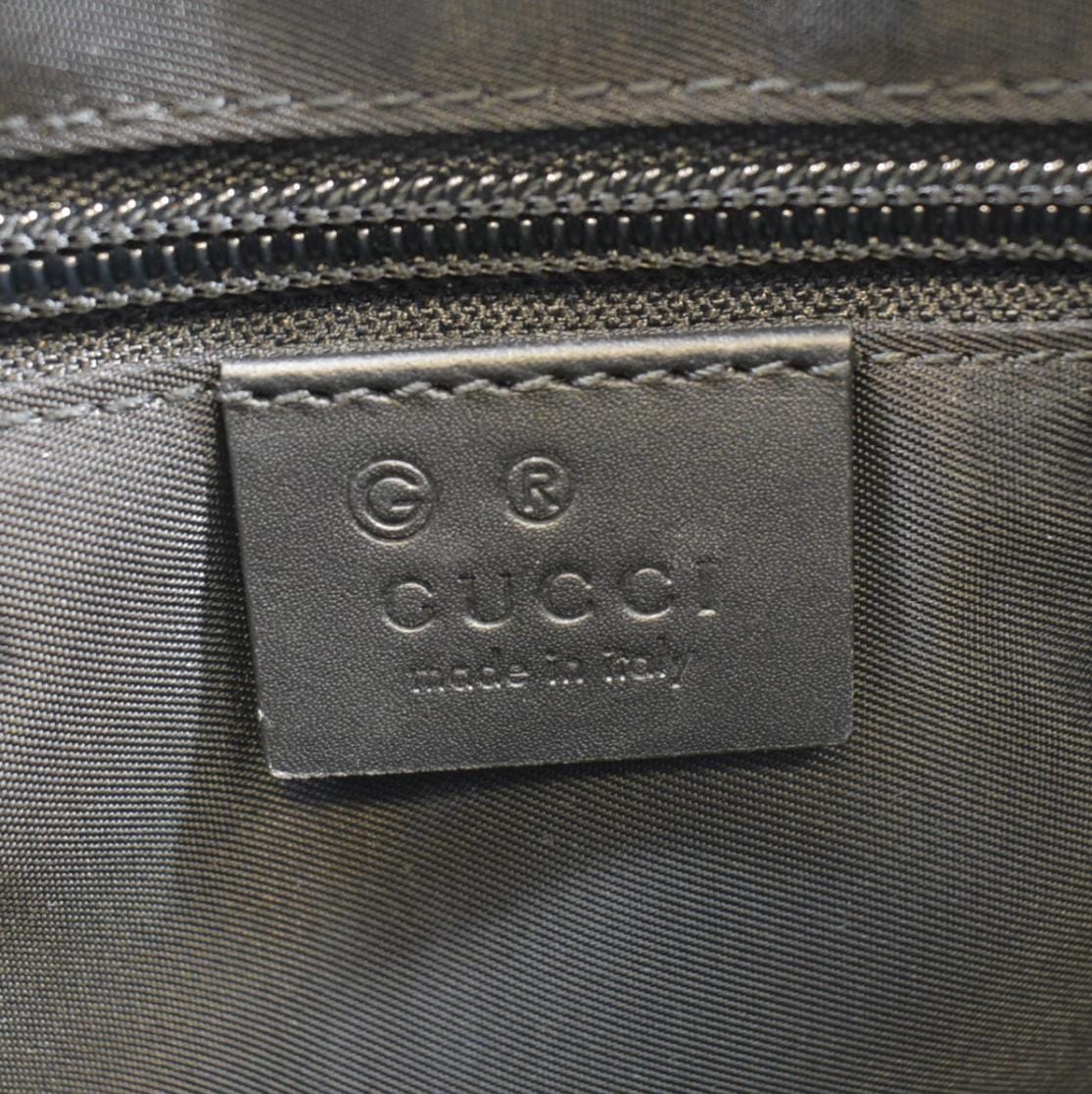 GUCCI Nylon Web Top Handle Shoulder Bag Black 630923