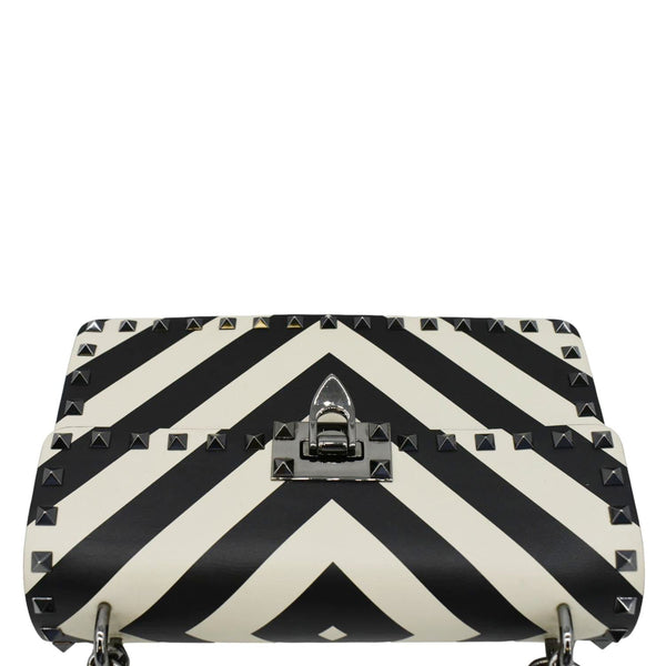 VALENTINO Garavani Rockstud Crossbody Bag Black upper look