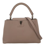 LOUIS VUITTON Capucines MM Taurillon Leather Shoulder Bag Soft Pink