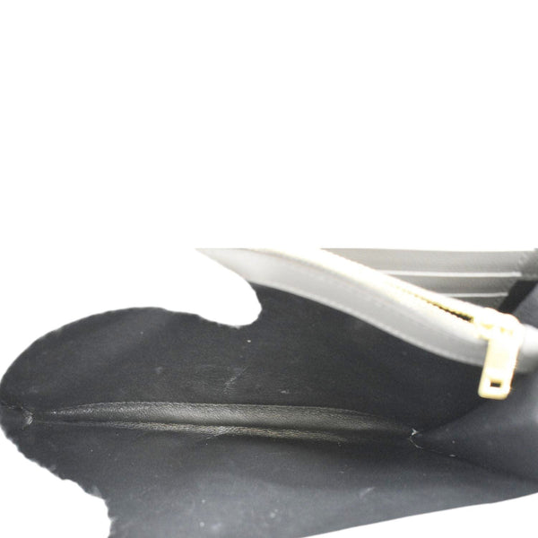 YVES SAINT LAURENT Kate Leather Chain Clutch Crossbody Bag Grey