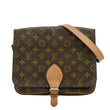 LOUIS VUITTON Cartouchiere MM Monogram Canvas Crossbody Bag Brown