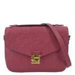 LOUIS VUITTON Metis Pochette Empreinte Leather Crossbody Bag Pink