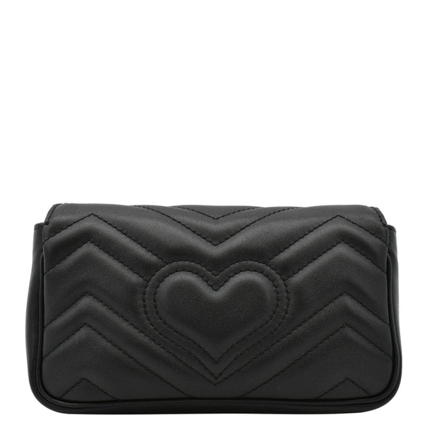 GUCCI GG Marmont Super Mini Crossbody Bag Black back look