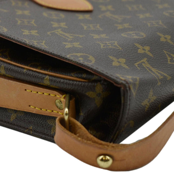 LOUIS VUITTON Cartouchiere MM Monogram Canvas Crossbody Bag Brown
