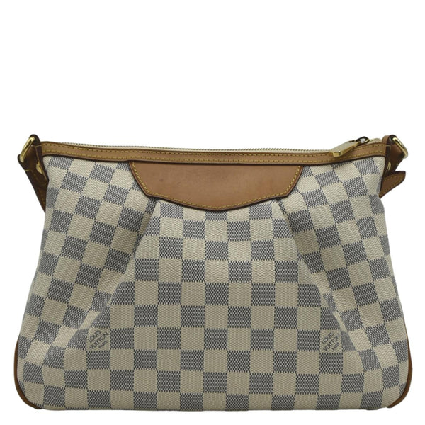 LOUIS VUITTON Siracusa PM Damier Azur Shoulder Bag White