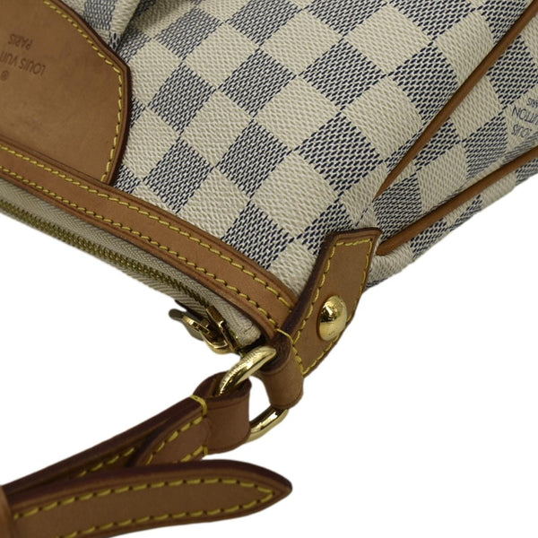 LOUIS VUITTON Siracusa PM Damier Azur Shoulder Bag White