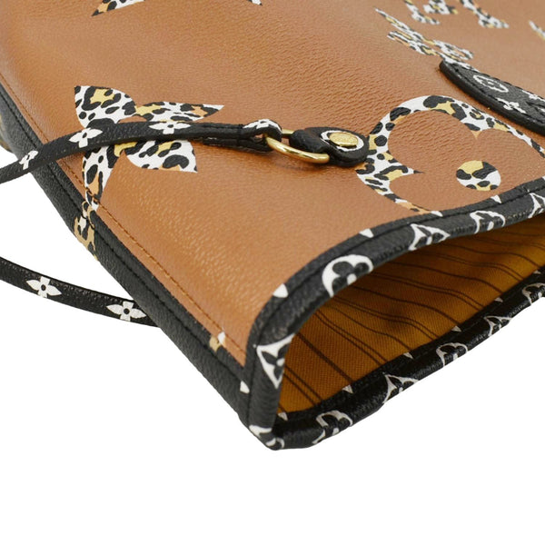 LOUIS VUITTON Neverfull MM Monogram Jungle Shoulder Bag Orange