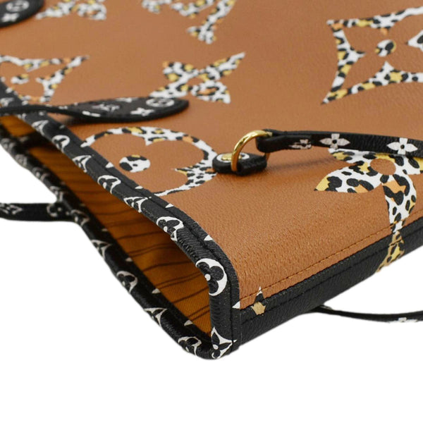 LOUIS VUITTON Neverfull MM Monogram Jungle Shoulder Bag Orange