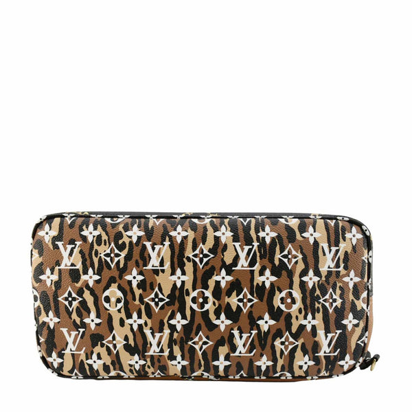 LOUIS VUITTON Neverfull MM Monogram Jungle Shoulder Bag Orange