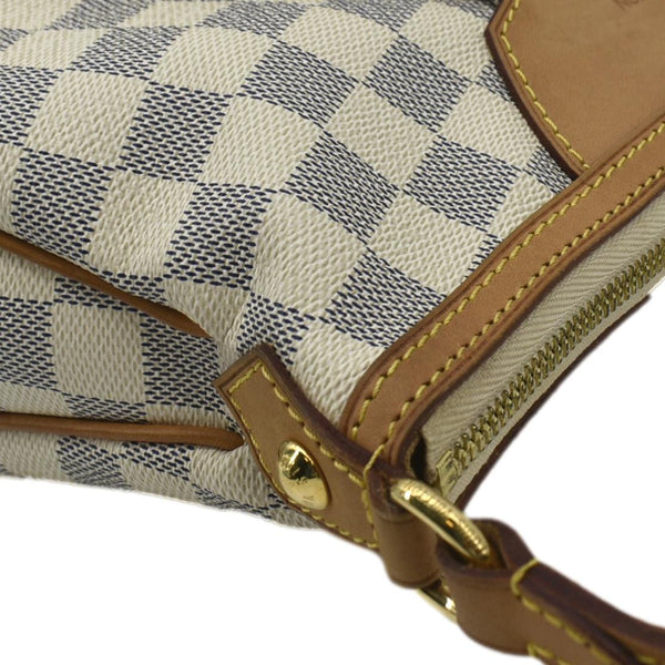 LOUIS VUITTON Siracusa PM Damier Azur Shoulder Bag White
