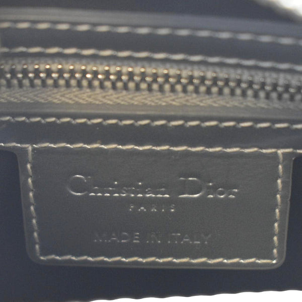 CHRISTIAN DIOR Lady Dior Leather Shoulder Bag Metallic with logo