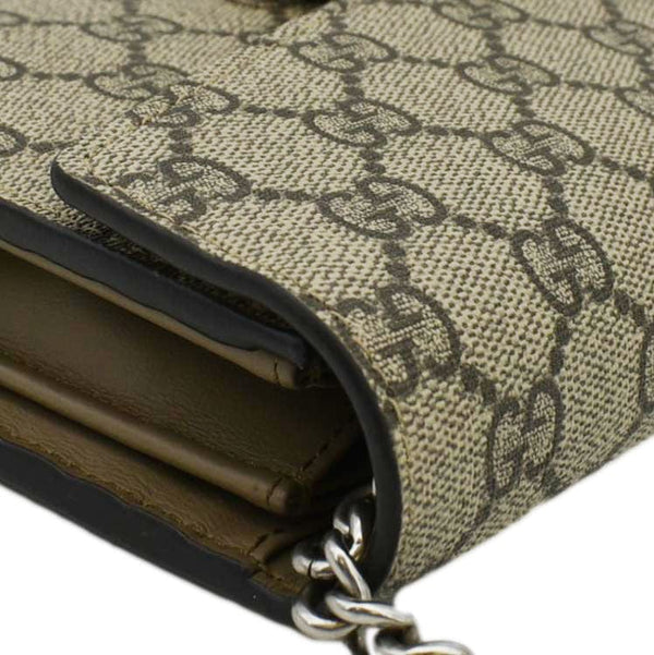 GUCCI Dionysus Small GG Supreme Canvas Crossbody Bag Beige  401231