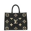 LOUIS VUITTON Onthego MM Giant Monogram Empreinte Leather Tote Bag Bicolor