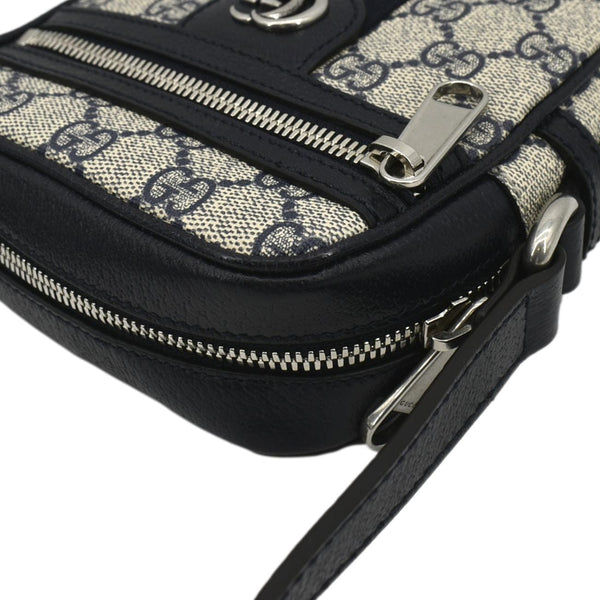 GUCCI Ophidia Small GG Canvas Messenger Bag Navy Blue 598127